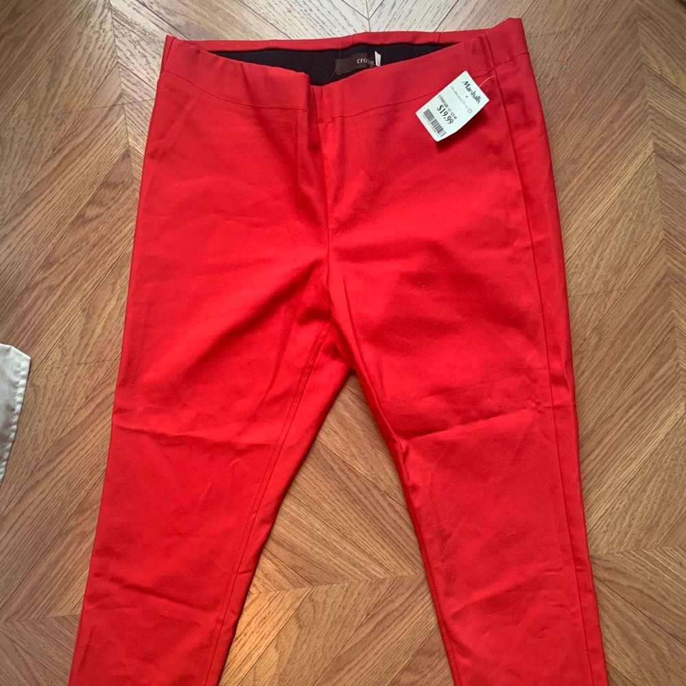 NWT Crosby cropped stretch coral dress pants